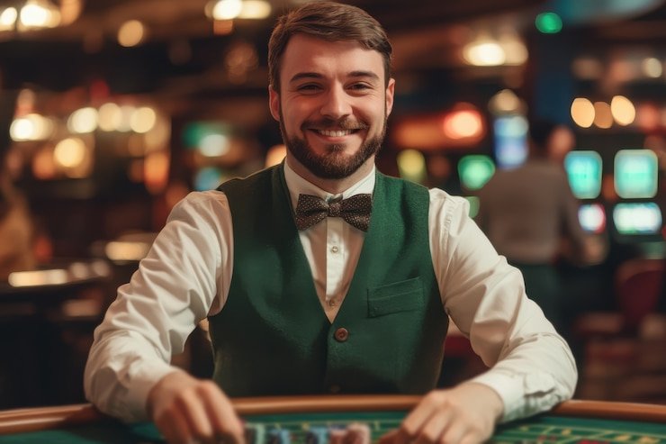 Live Blackjack table interface showing dealer, cards, and betting area on gudang78